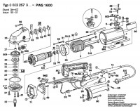 Bosch 0 603 257 903 Pws 1600 Angle Grinder 220 V / Eu Spare Parts